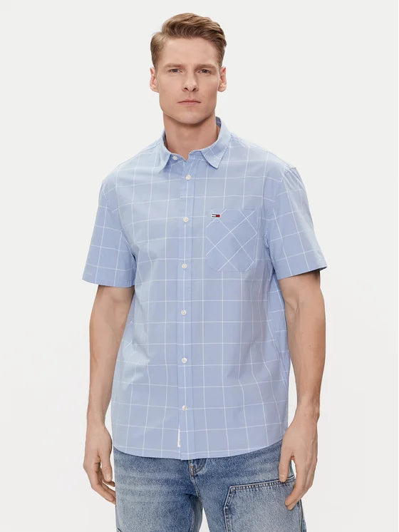 Tommy Jeans Camicia Blu Regular Fit