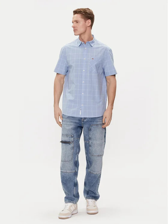 Tommy Jeans Camicia Blu Regular Fit