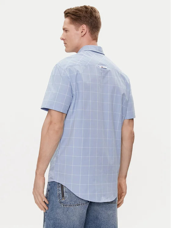 Tommy Jeans Camicia Blu Regular Fit