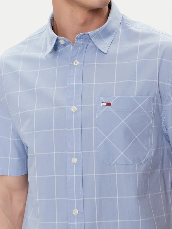 Tommy Jeans Camicia Blu Regular Fit