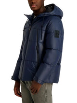 KARL LAGERFELD Puffer jacket with hood and large pockets Men Jacket _ Dark Navy