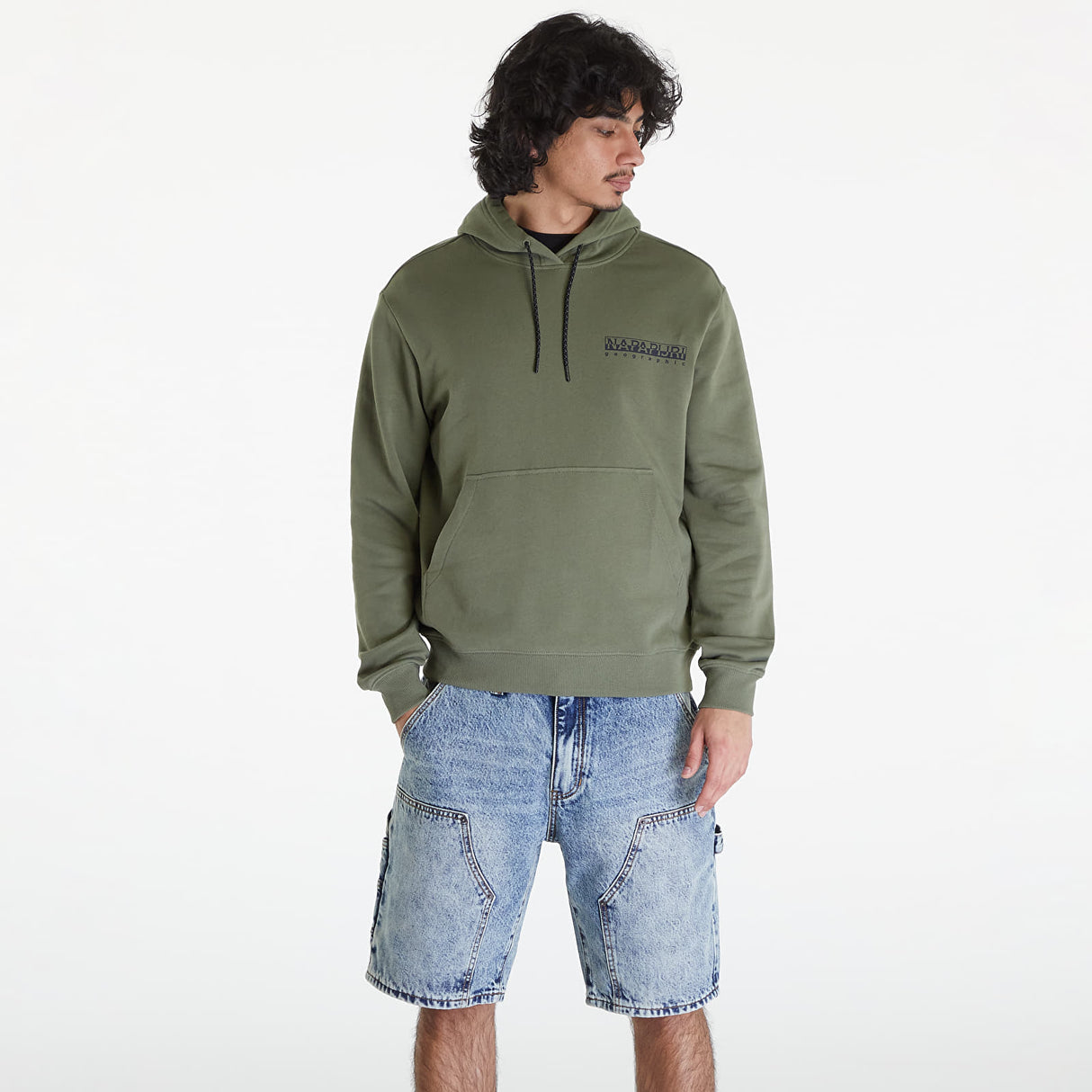 NAPAPIJRI Hoodie Logo Men Olive (BH)