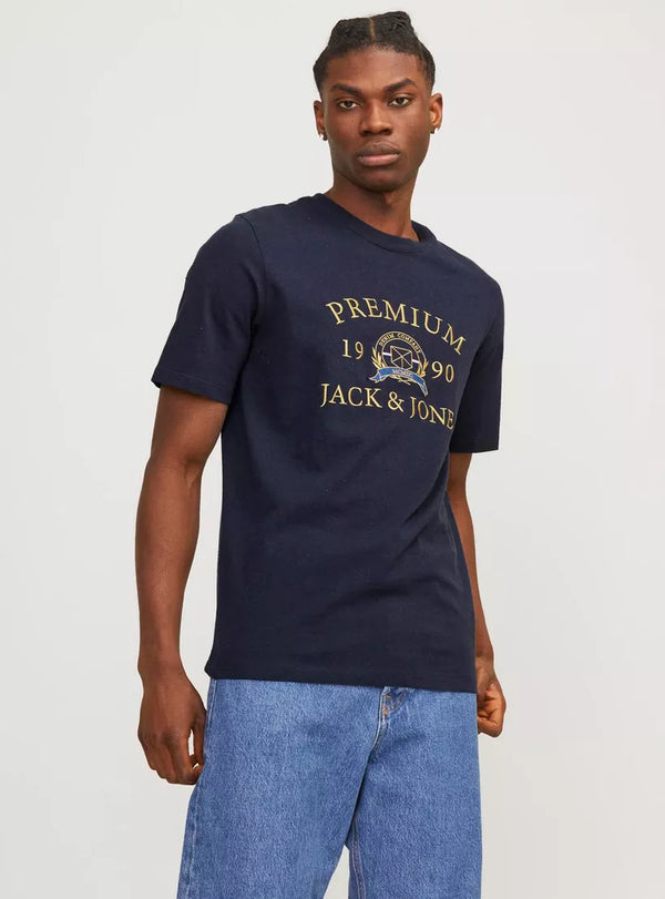 Jack & Jones Premium Embroidered Crew Neck Short Sleeves T-Shirt