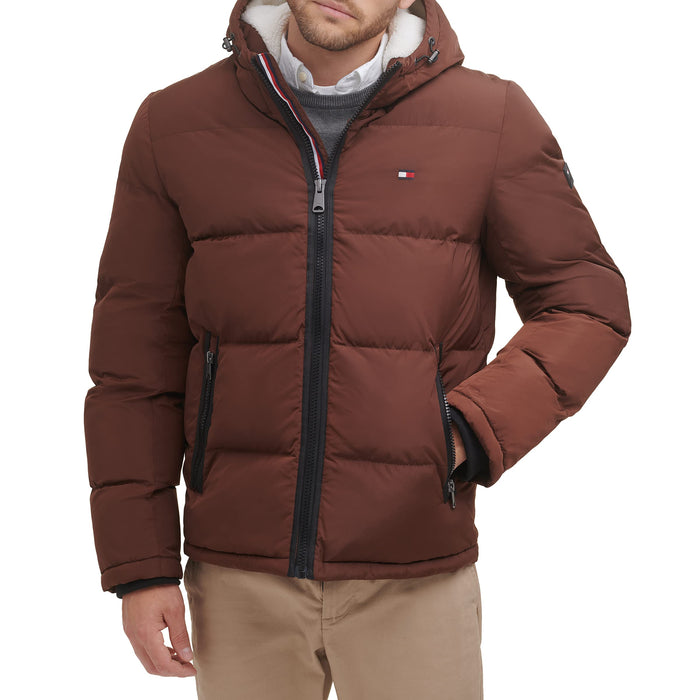 Tommy Hilfiger Hooded Puffer Men Jacket _ Brown