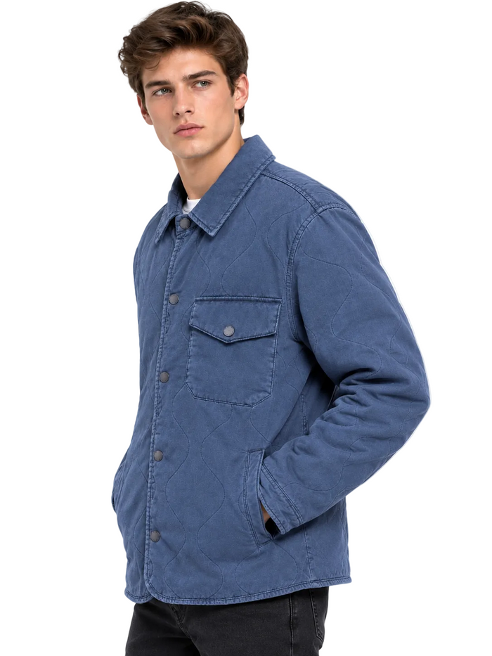 TOMMY HLFIGER Garment-Dyed Lightweight Quilted Men jacket _ Blue