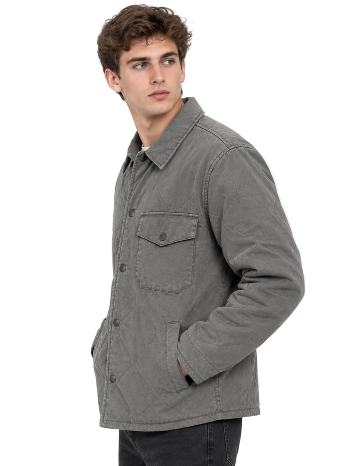 TOMMY HHLFIGER Garment-Dyed Lightweight Quilted Men jacket _ Grey