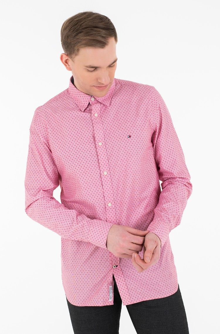 Tommy Hilfiger Shirt SLIM DOTTED SQUARE PRINT SHIRT