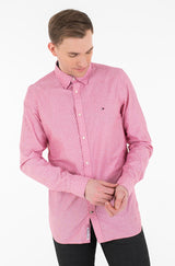 Tommy Hilfiger Shirt SLIM DOTTED SQUARE PRINT SHIRT