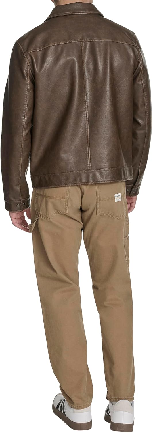 Levi's Faux Leather Trucker Jacket  _ Brown