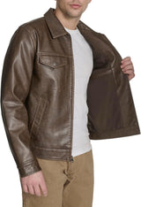 Levi's Faux Leather Trucker Jacket  _ Brown