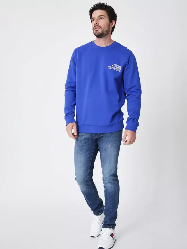 Tommy Jeans Sweatshirt Round Neck Men Blue (BH)