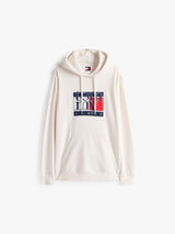 Tommy Jeans Men’s White Graphic Logo Hoodie