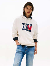 Tommy Jeans Men’s White Graphic Logo Hoodie