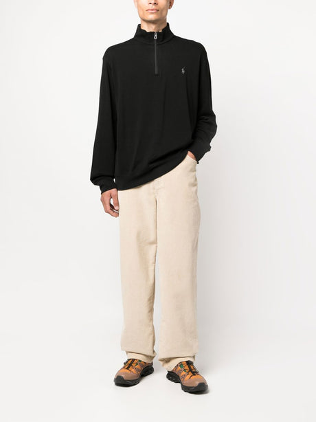 U.S. Polo Assn. Men’s Black Half-Zip Mock Neck Sweatshirt