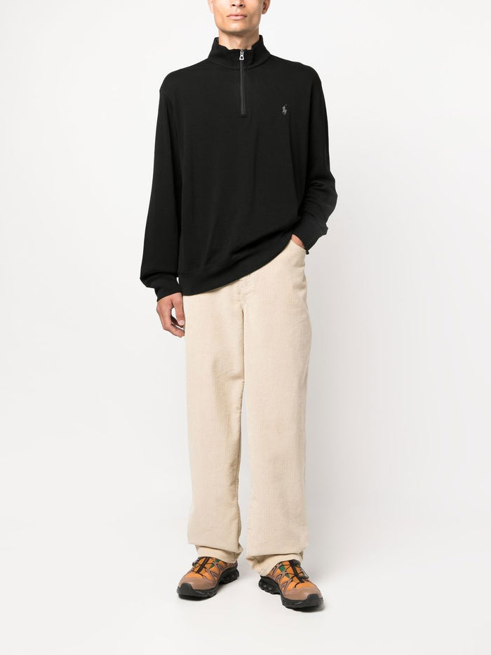 U.S. Polo Assn. Men’s Black Half-Zip Mock Neck Sweatshirt