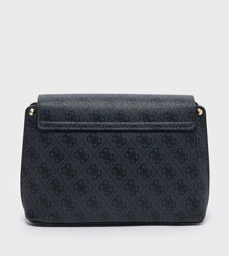 GUESS Women’s Black Monogram Crossbody Bag – Classic Everyday Style