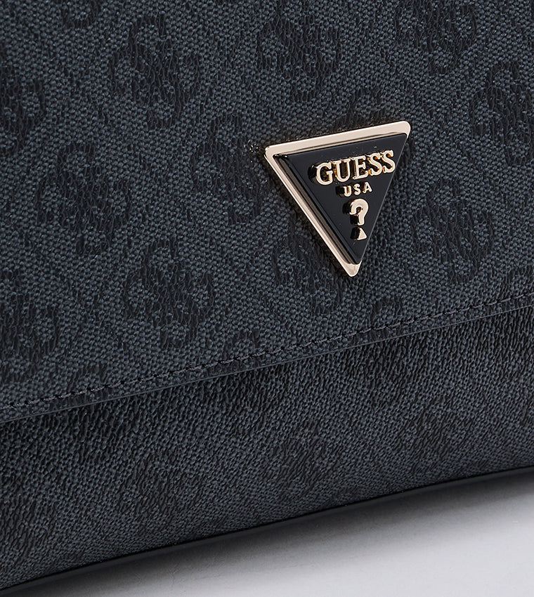 GUESS Women’s Black Monogram Crossbody Bag – Classic Everyday Style