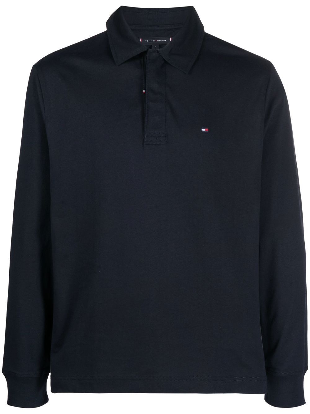 Classic Comfort: Tommy Hilfiger Long Sleeve Piqué Polo Shirt for Winter