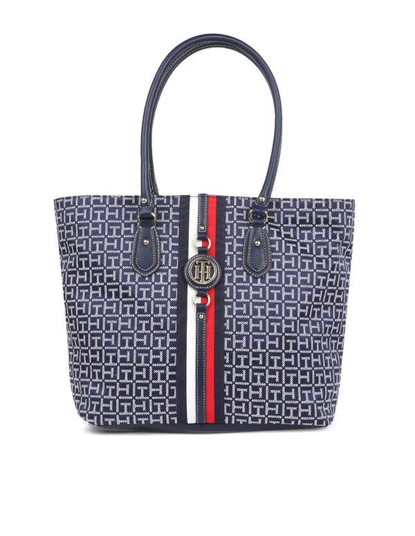 Tommy Hilfiger Jacquard Monogram Jaden Tote Bag