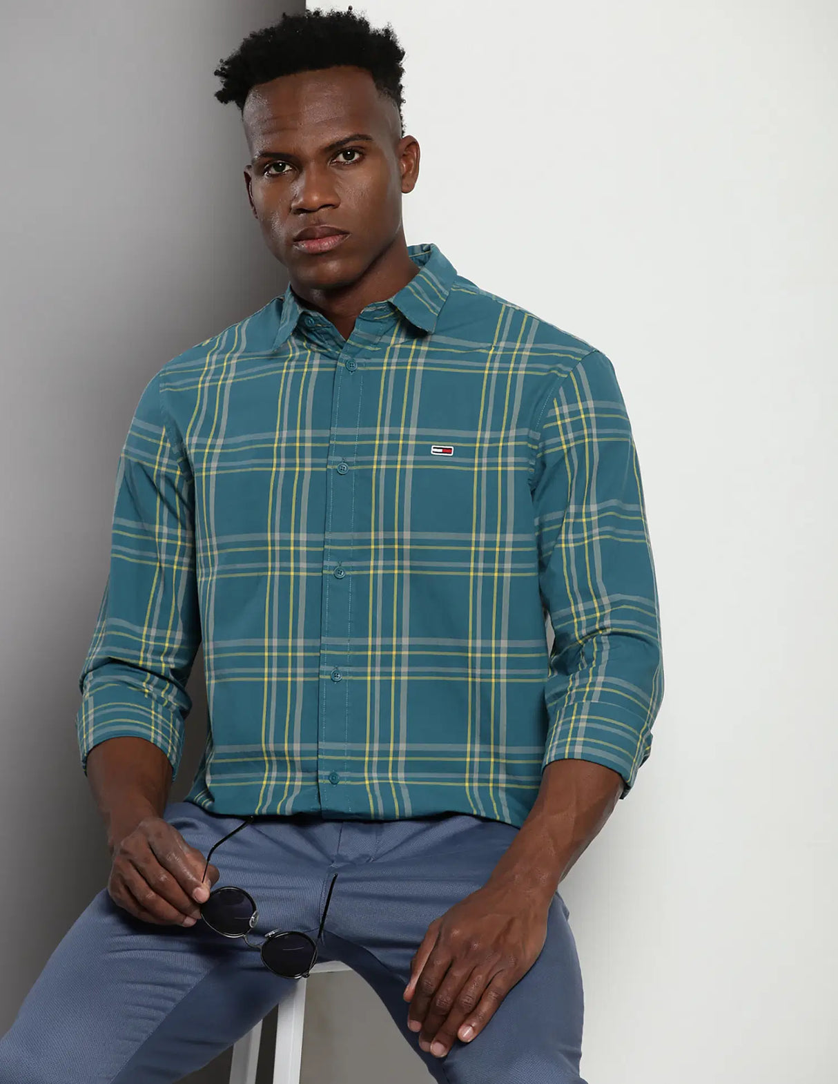 Tommy Hilfiger Poplin Tartan Check Shirt