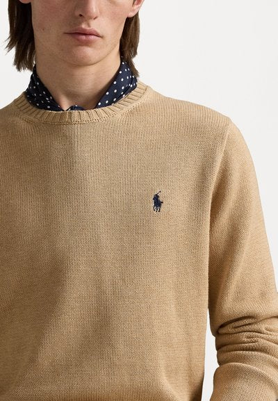 Ralph Lauren Men’s Classic Camel Crewneck Knit Sweater