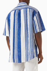 TOMMY HILFIGER Regency Blue & White Stripes Relaxed Fit Shirt