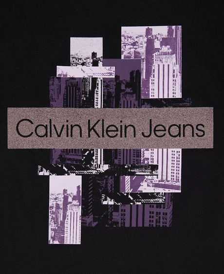 Calvin Klein Big Girls City Collage Boxy Short Sleeve T-shirt