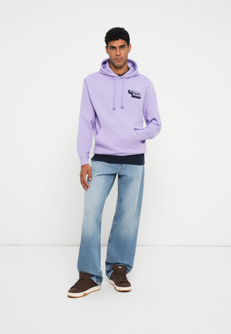 Tommy Jeans Stack Logo Back Graphic Hoodie Men Purple  (BH)