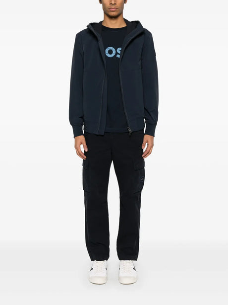Hugo Boss Lightweight Hooded Zip-Up Jacket – Navy Blue