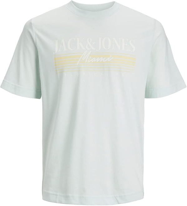 JACK & JONES PLUS Men's Jorpalma Branding Tee Ss Crew Neck Pls T-Shirt