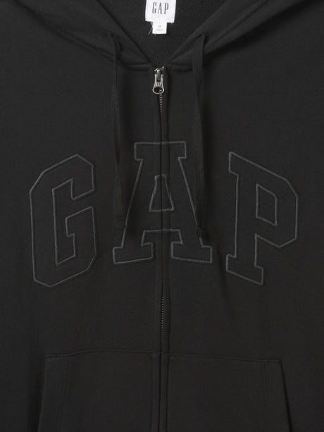 GAP Logo Zip Up Hoodie _ Black