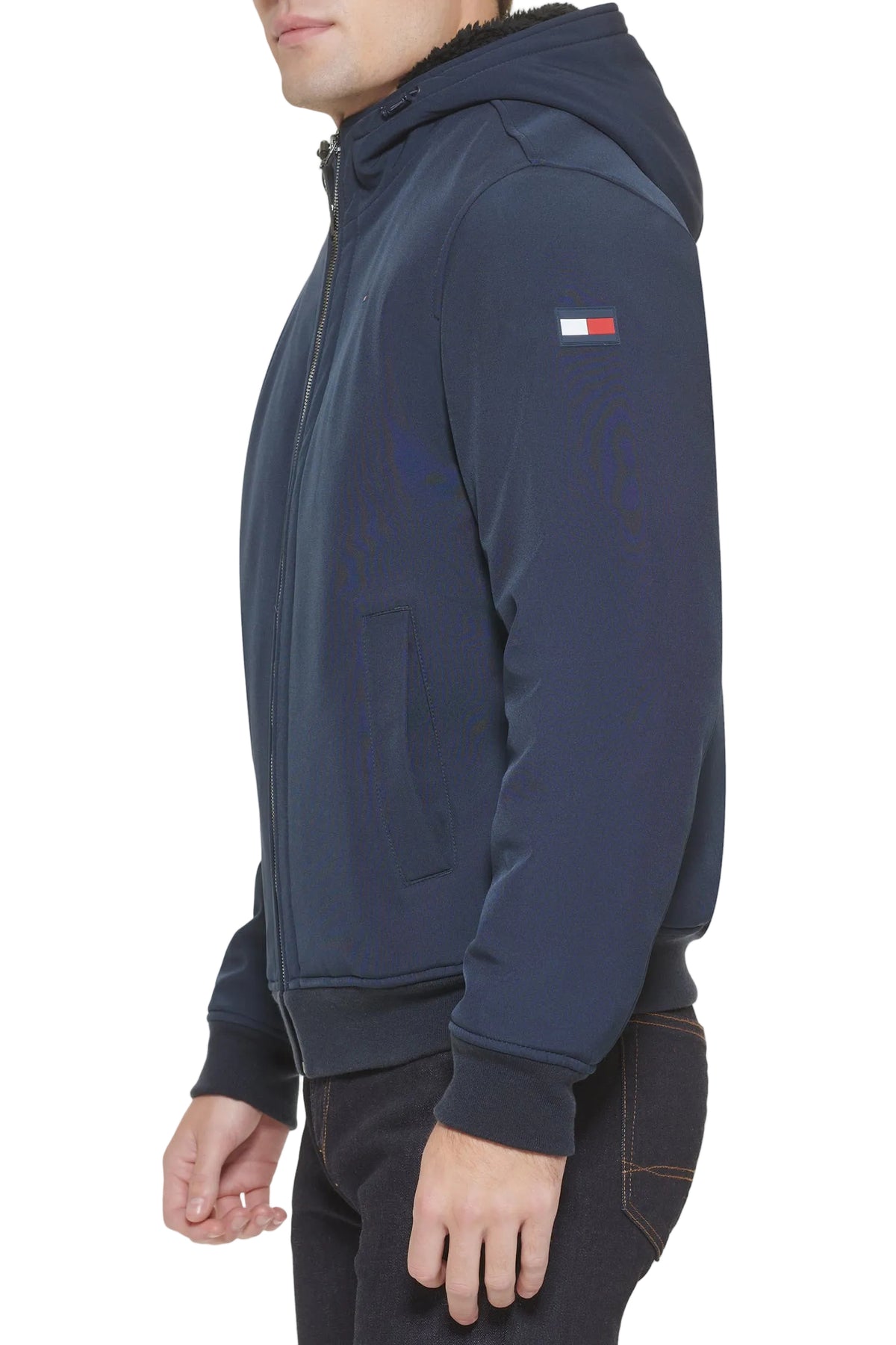 TOMMY HILFIGER Softshell Hooded Men jacket _ Navy