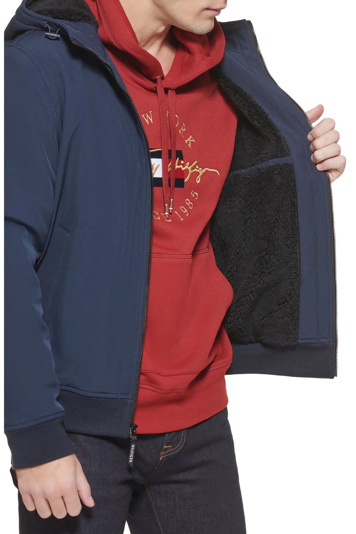 TOMMY HILFIGER Softshell Hooded Men jacket _ Navy