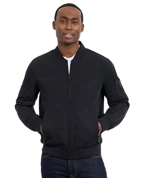 CALVIN KLEIN Ultralight Ripstop Bomber Men Jacket _ Black
