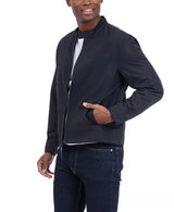 Michael Kors lightweight zip-up motorcycle Men Jacket _ Black