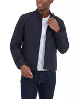 Michael Kors lightweight zip-up motorcycle Men Jacket _ Black