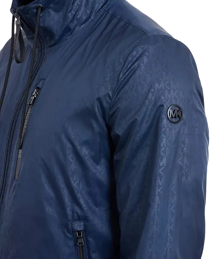 Michael Kors Windbreaker Micro print Men Hooded  Jacket – Navy
