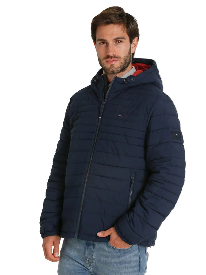TOMMY HILFIGER Solid Zip-Up Parka Men jacket _ Navy