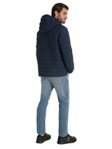 TOMMY HILFIGER Solid Zip-Up Parka Men jacket _ Navy