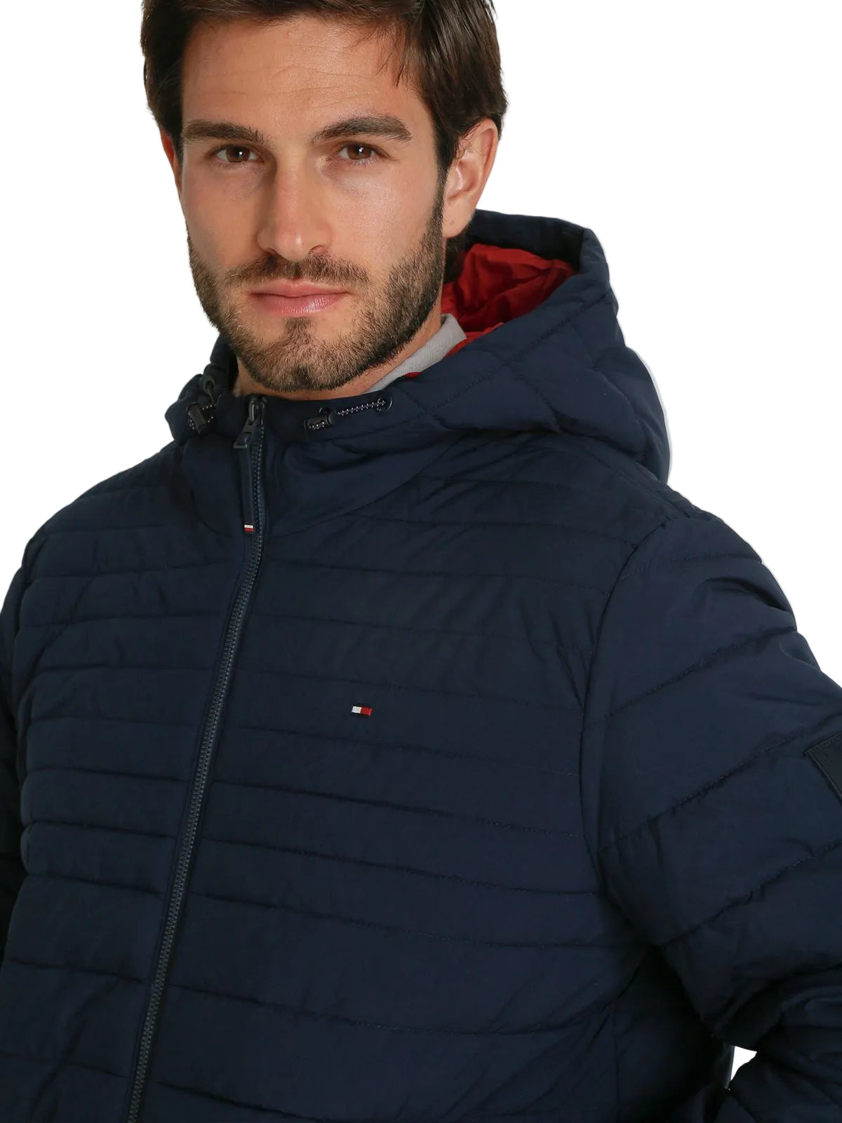 TOMMY HILFIGER Solid Zip-Up Parka Men jacket _ Navy