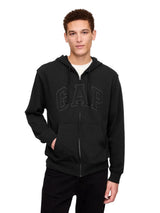 GAP Logo Zip Up Hoodie _ Black