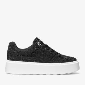 Michael Kors Women’s Black Crystal-Embellished Platform Sneakers