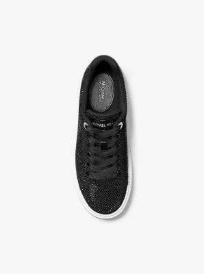 Michael Kors Women’s Black Crystal-Embellished Platform Sneakers