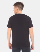 Tommy Hilfiger Men Black Regular Fit Logo Pocket T-Shirt