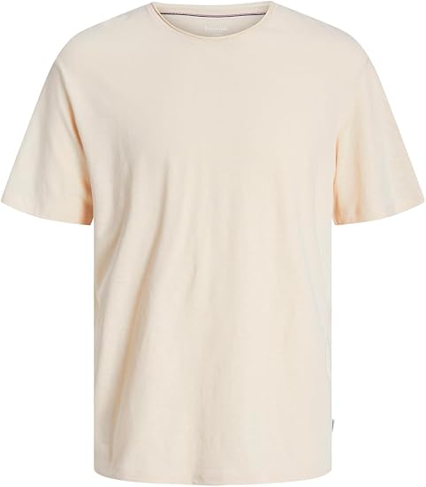 JACK & JONES Men's Jjesummer Linen Tee Ss O-Neck Sn Short-Sleeved Shirt