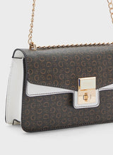 Guess Premium Satchel with Lock Charm