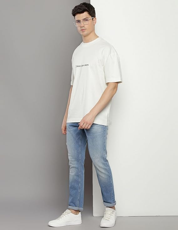 Calvin Klein Mens SQUARE FREQUENCY LOGO TEE T-shirt