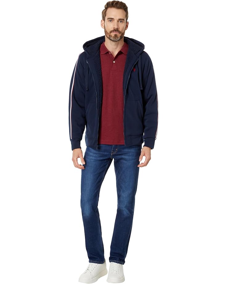 USPA USPA Full Zip Sleeve Stripe Hoodie