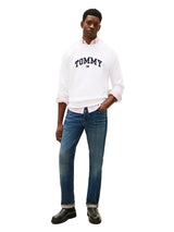 TOMMY HILFIGER Varsity  Logo Fleece  Sweatshirt Men _ White