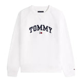 TOMMY HILFIGER Varsity  Logo Fleece  Sweatshirt Men _ White